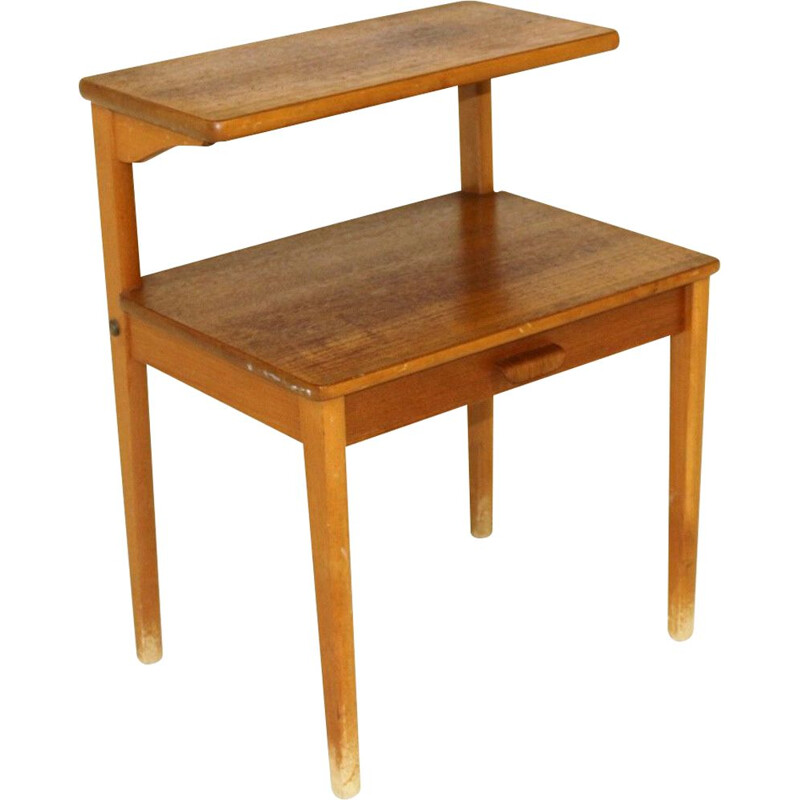 Table de chevet vintage en teck, Suède 1960