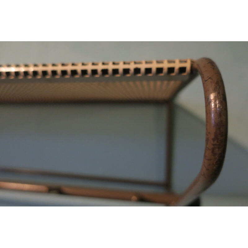 Mid-century Mathieu Matégot period perforated metal and brass coat rack, 1950s