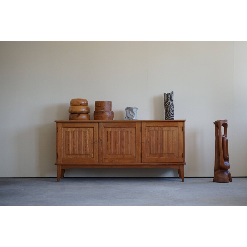 Mid century sideboard in pine by Carl Malmsten for Svensk Fur, Sweden 1950s