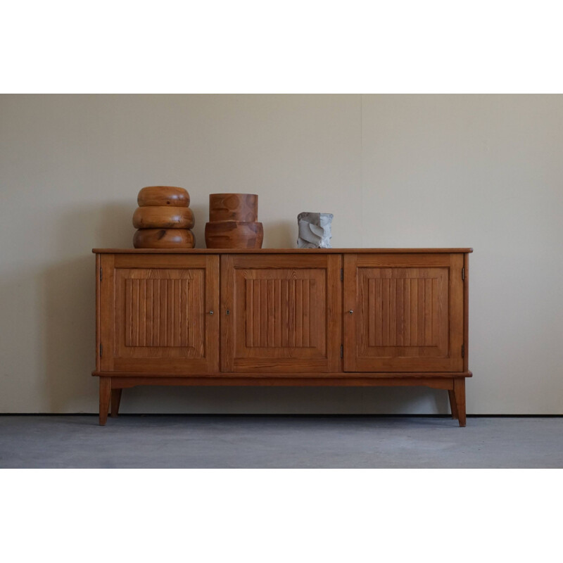 Mid century sideboard in pine by Carl Malmsten for Svensk Fur, Sweden 1950s