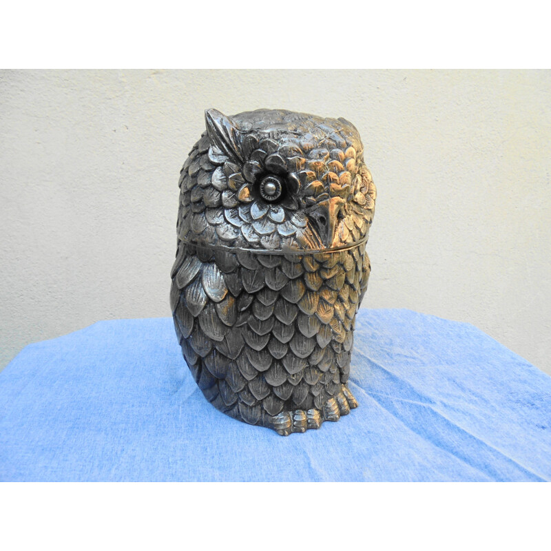 Vintage ice bucket in the shape of an owl by Mauro Manetti, 1970s