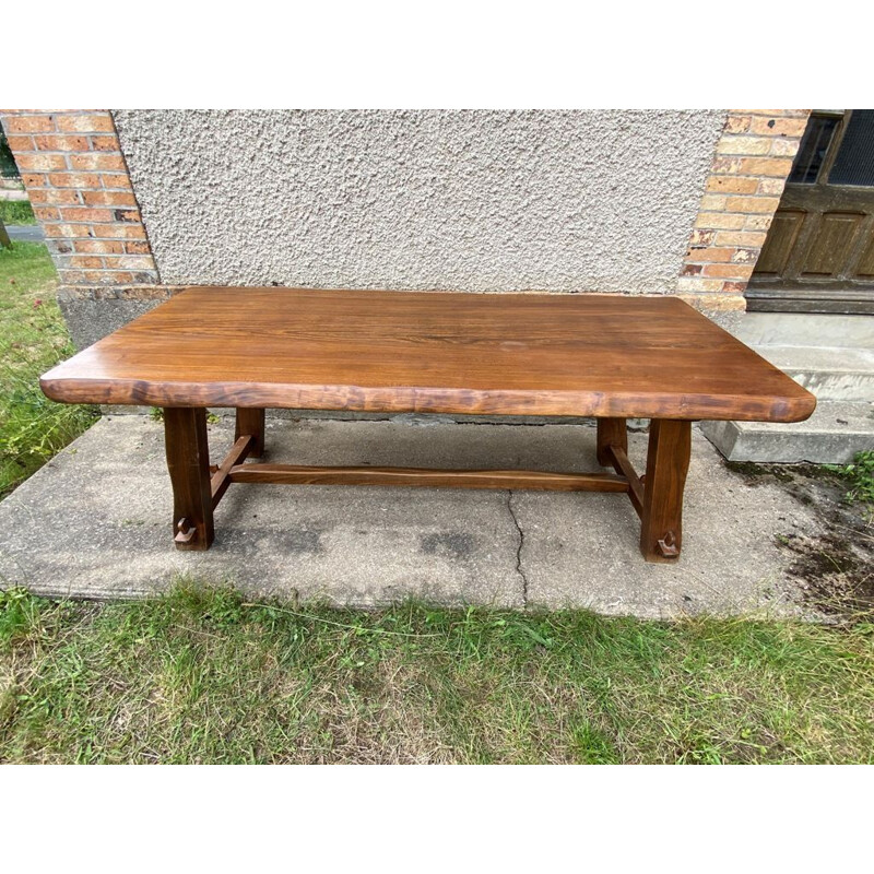 Vintage rustic wooden table, 1950s