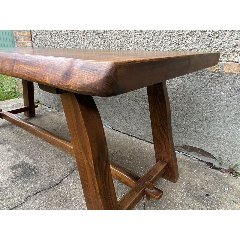 Vintage rustic wooden table, 1950s