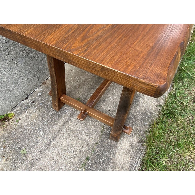 Table rustique vintage en bois, 1950