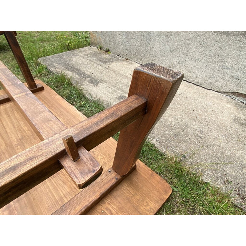 Vintage rustic wooden table, 1950s