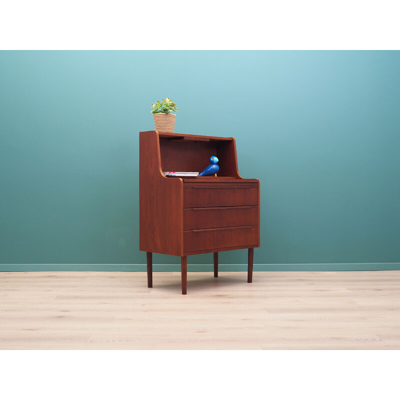 Teak mid century secretary, Denmark 1970s