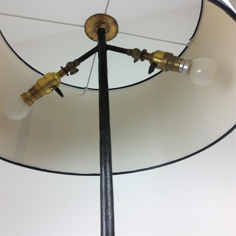 Art deco floor lamp in gilded metal