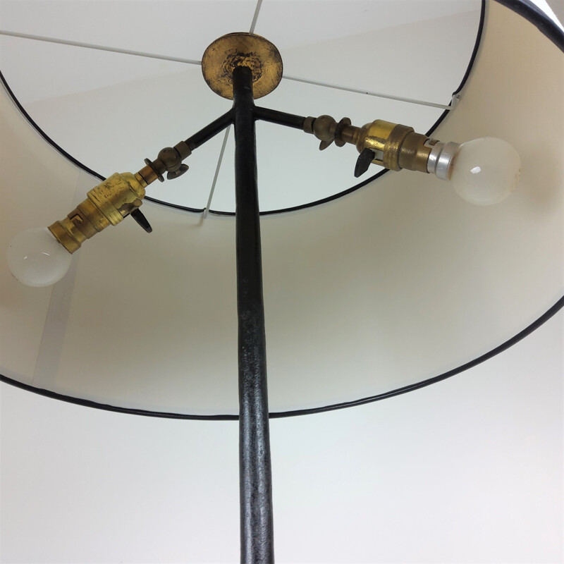 Art-Deco-Stehlampe aus vergoldetem Metall
