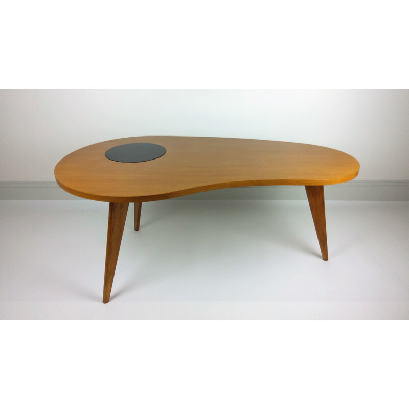 Mesa de centro vintage de roble macizo, 1950