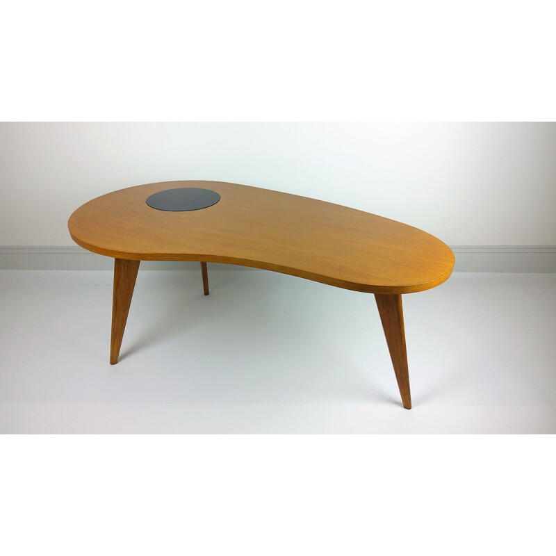 Vintage solid oak coffee table, 1950