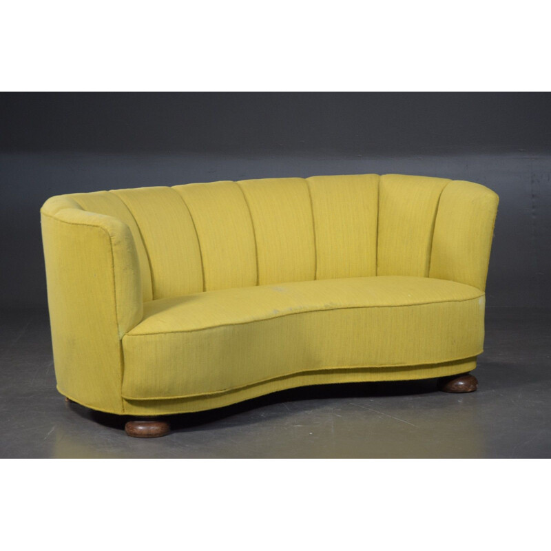 Mid-century danish banana sofa, 1940s