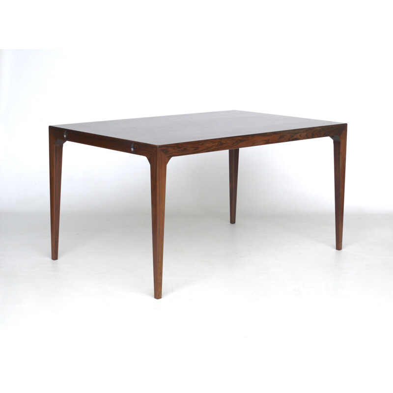 Set of vintage Danish rosewood tables and 6 chairs by Poul Hundevad, 1960s