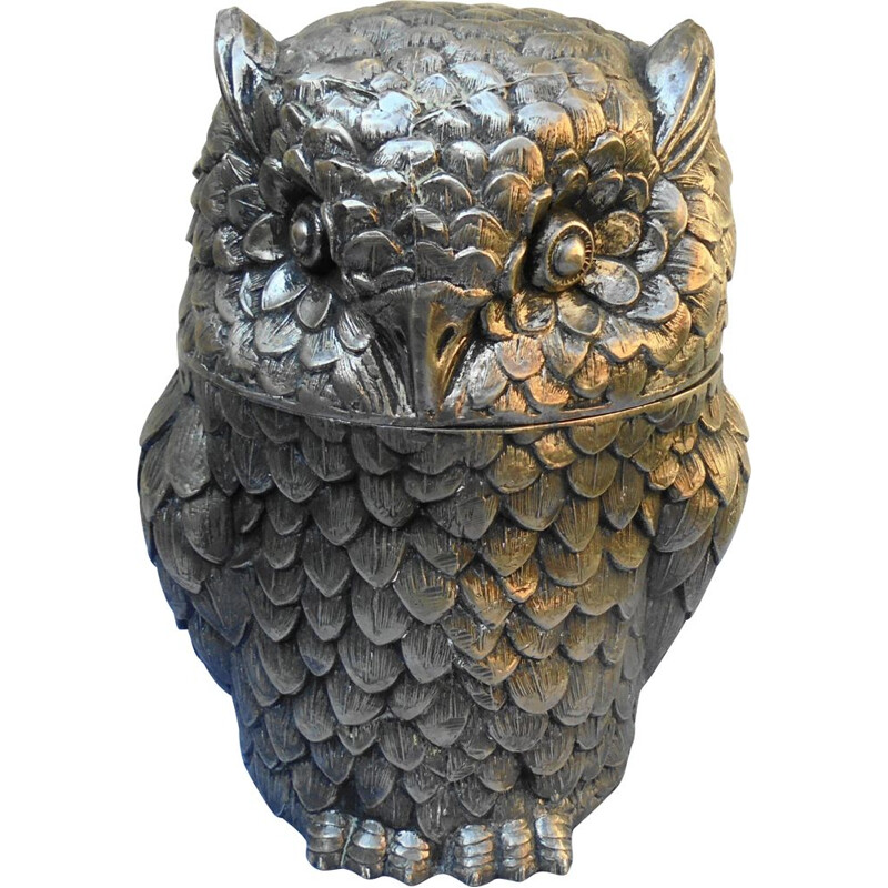 Vintage ice bucket in the shape of an owl by Mauro Manetti, 1970s