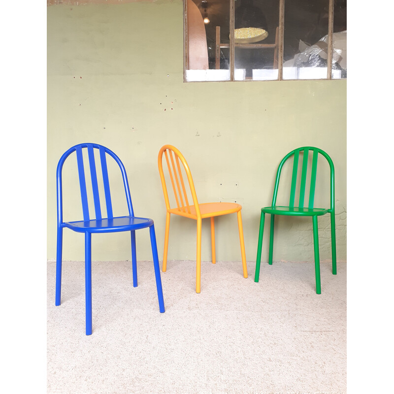 Set of 3 vintage RMS chairs by Robert Mallet Stevens