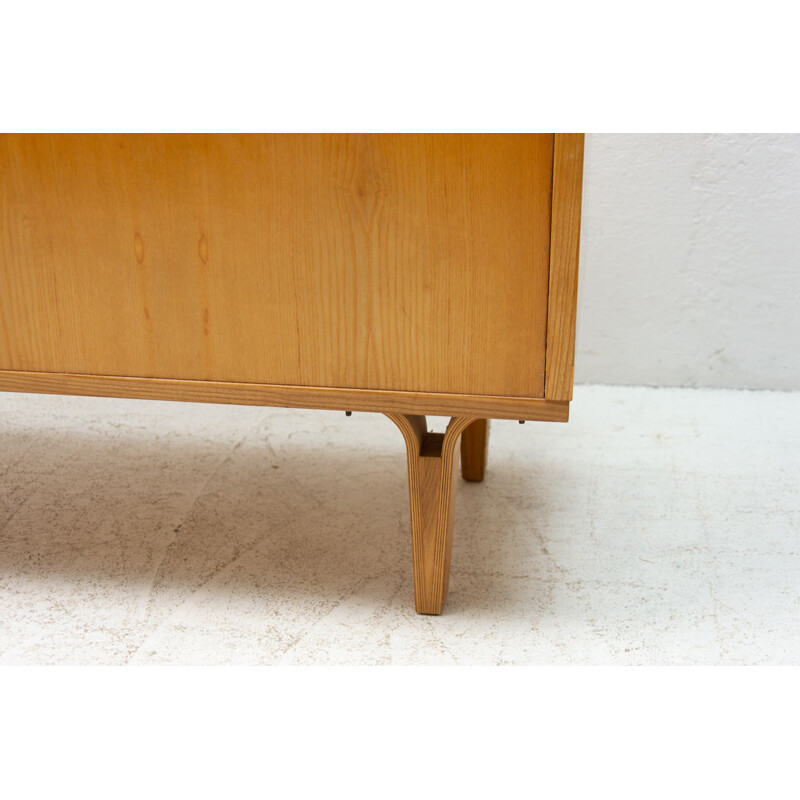 Pair of vintage beechwood dressers by Frantisek Mezulanik for Nový Domov, Czechoslovakia 1970