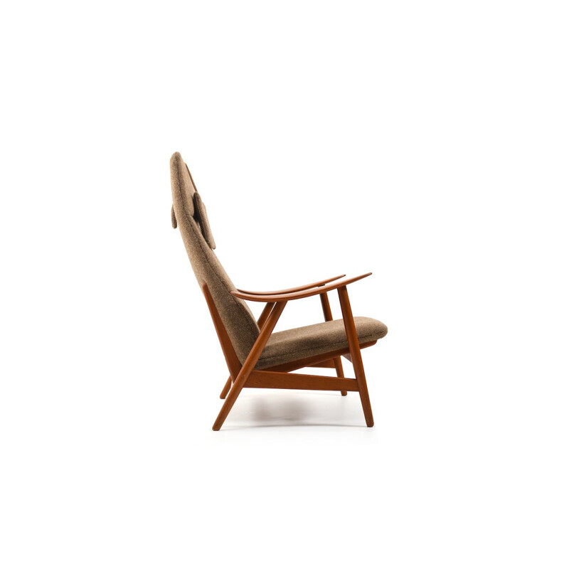 Vintage teakhouten fauteuil van Illum Wikkelsø voor Søren Willadsen Møbelfabrik, 1950