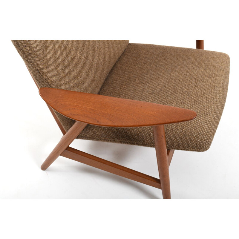 Fauteuil lounge vintage en teck par Illum Wikkelsø pour Søren Willadsen Møbelfabrik, 1950