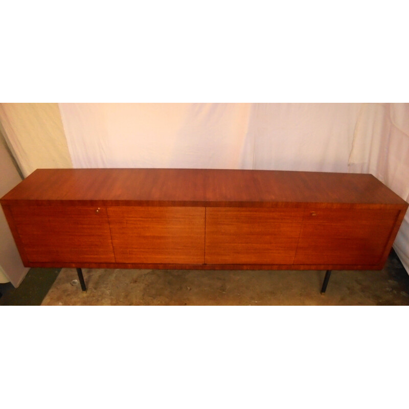 Vintage mahogany sideboard by Paul Geoffroy for Roche Bobois, 1960s