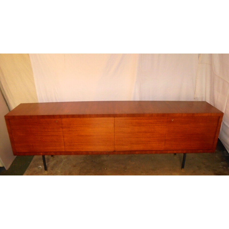 Vintage mahogany sideboard by Paul Geoffroy for Roche Bobois, 1960s