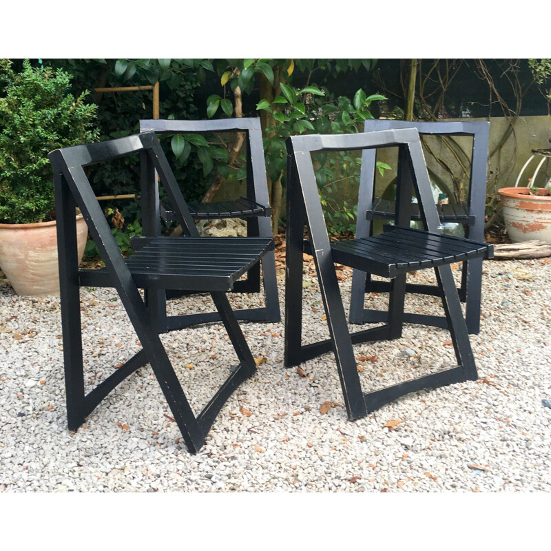 Set of 4 vintage chairs by Aldo Jacober, 1970s
