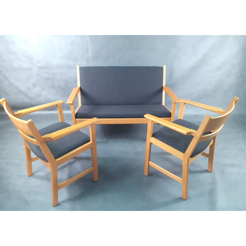 Vintage living room set by Wegner for Getama, Denmark 1960s