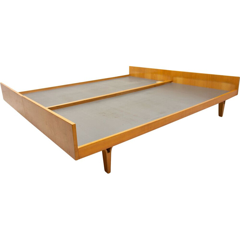 Vintage double bed from Nový Domov, Czechoslovakia 1970s
