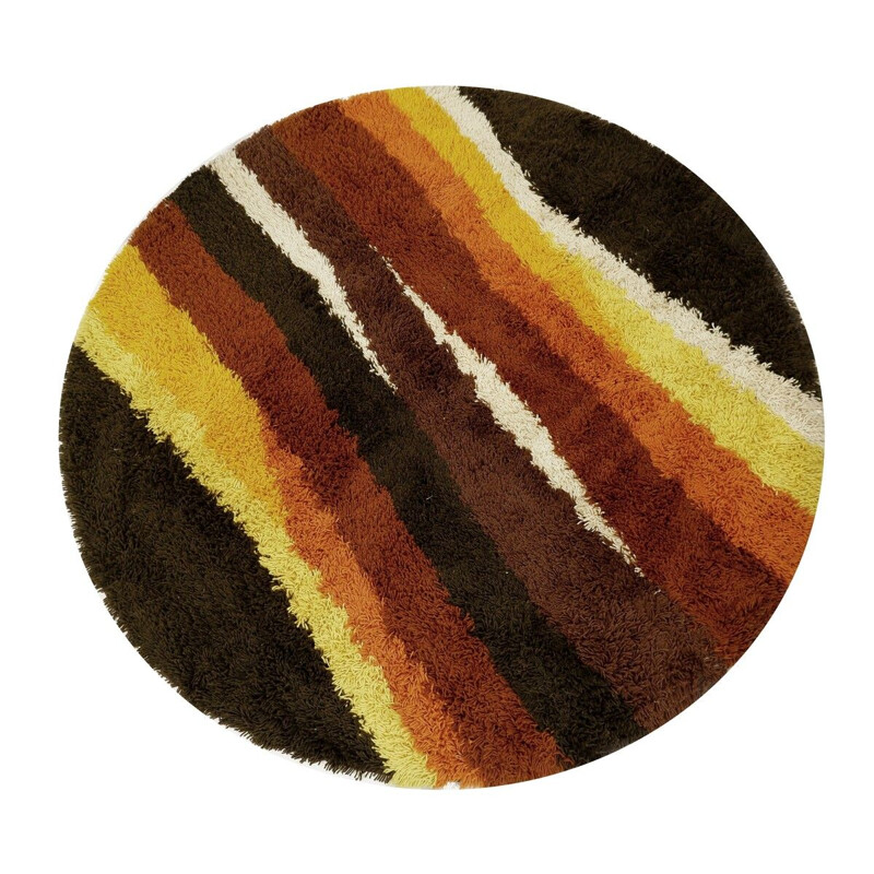 Vintage round rug by Desso, Netherlands 1960s