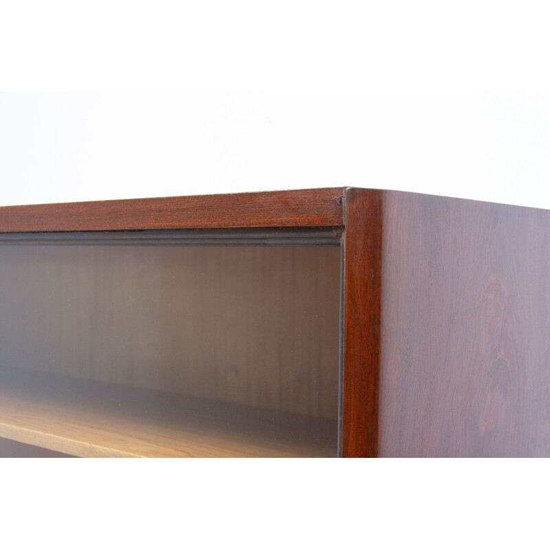 Mid century bookcase in walnut by Jindrich Halabala, Czechoslovakia 1950s