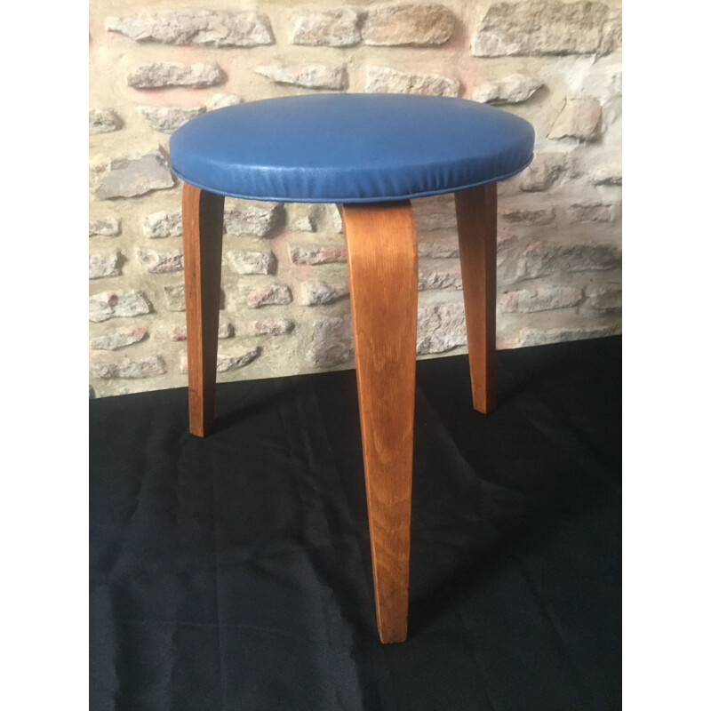 Tabouret tripode vintage par STEINER, 1950