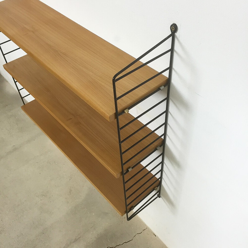 String Furniture wall unit in elm, Nils STRINNING - 1960s