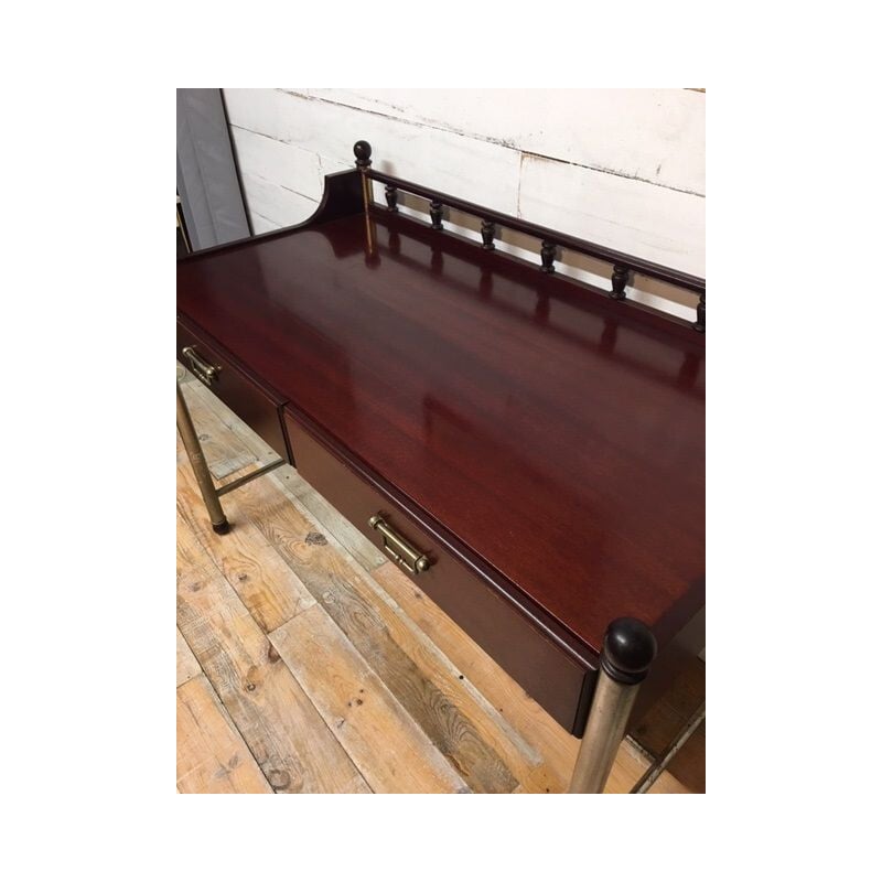 Vintage mahogany desk Gautier edition, 1970s