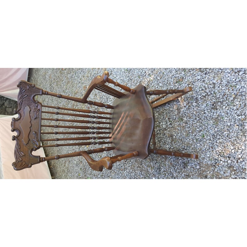 Rocking chair vintage en bois