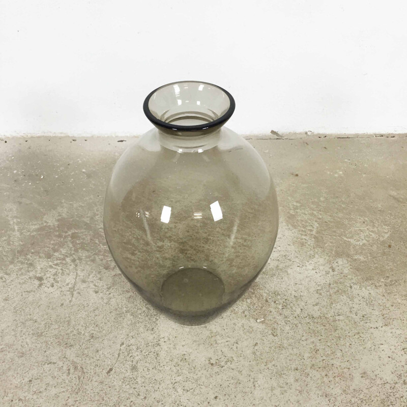 WMF "Turmalin" vase in glass,  Prof. Wilhelm WAGENFELD - 1960s