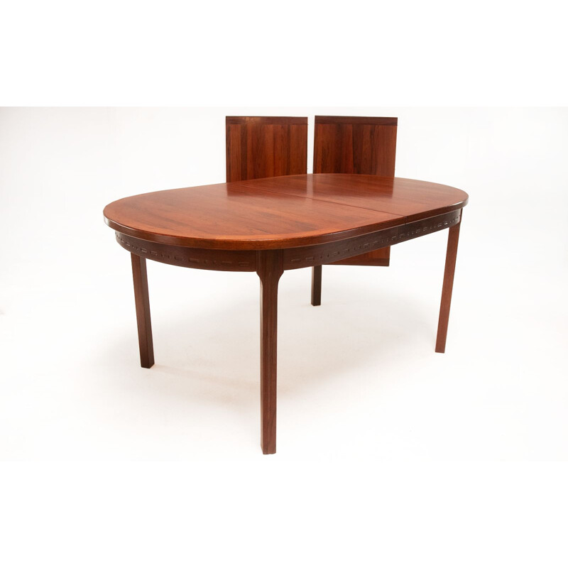 Mid century rosewood extending dining table by Nils Jonsson For Troeds, Sweden 1960s
