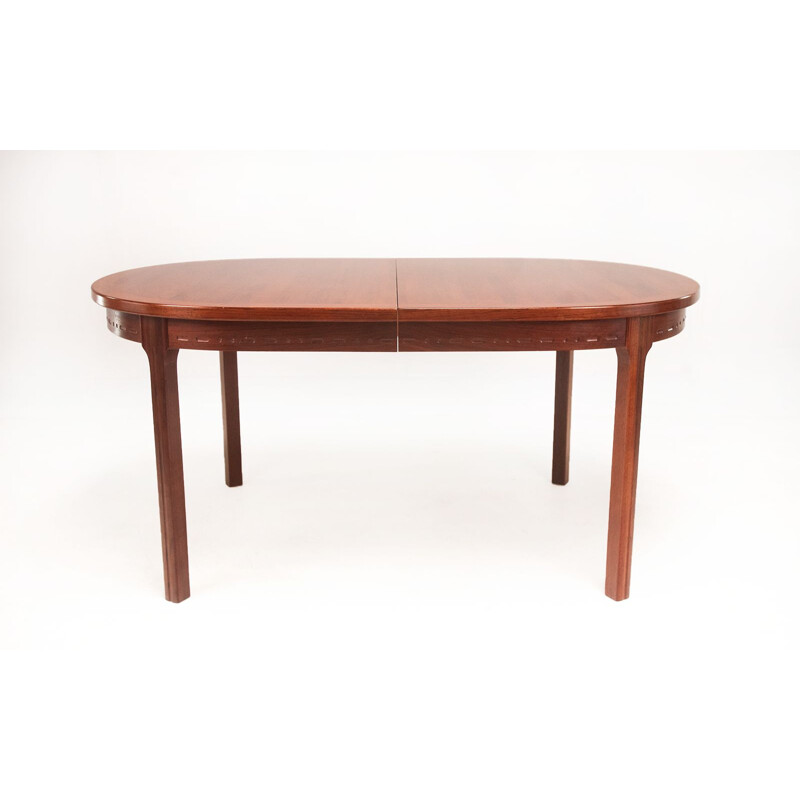 Mid century rosewood extending dining table by Nils Jonsson For Troeds, Sweden 1960s