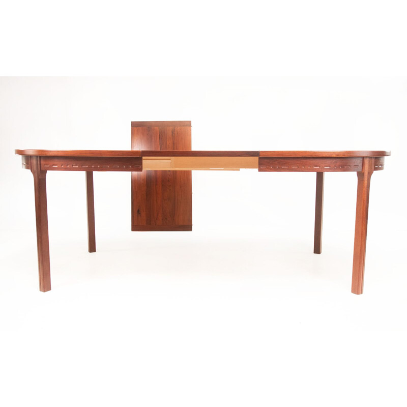 Mid century rosewood extending dining table by Nils Jonsson For Troeds, Sweden 1960s