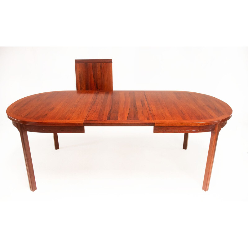 Mid century rosewood extending dining table by Nils Jonsson For Troeds, Sweden 1960s