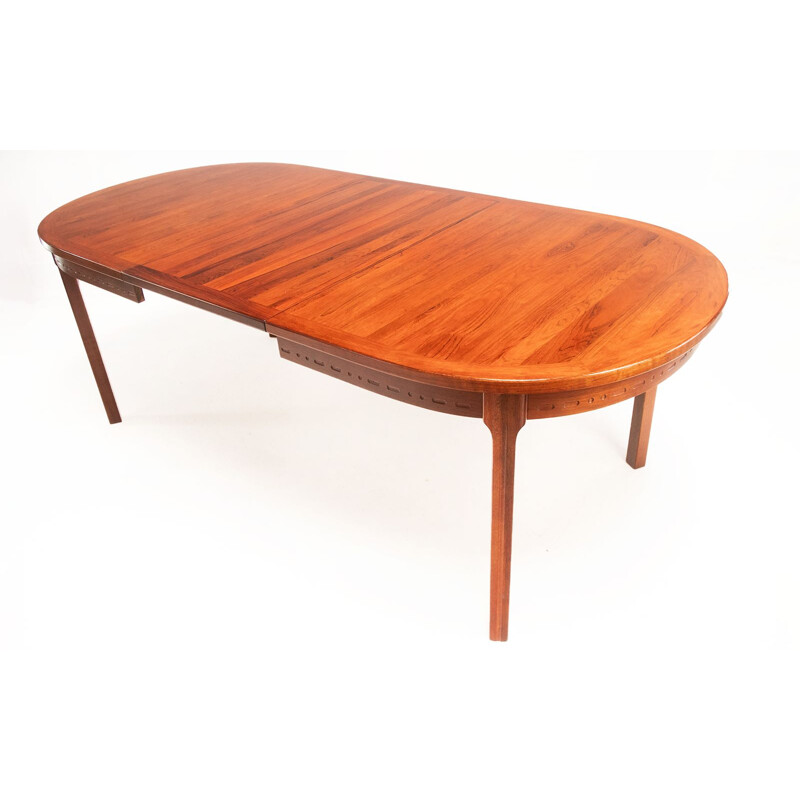 Mid century rosewood extending dining table by Nils Jonsson For Troeds, Sweden 1960s