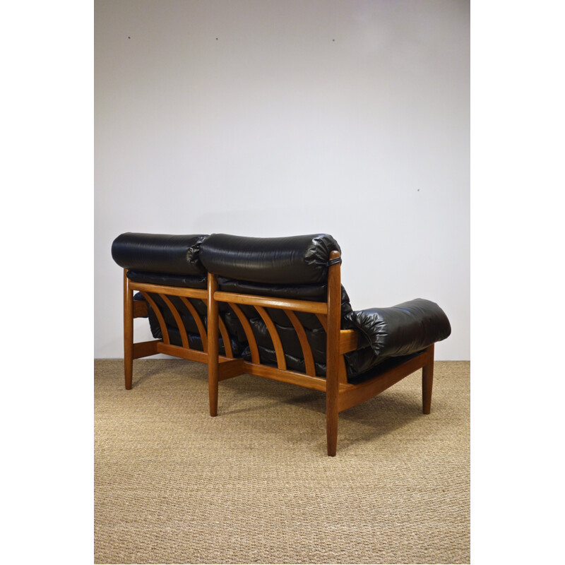 Scandinavian vintage leather sofa by Eric Merthen for Ire Møbler, Sweden 1960s