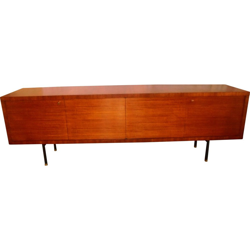 Enfilade vintage en acajou de Paul Geoffroy pour Roche Bobois, 1960