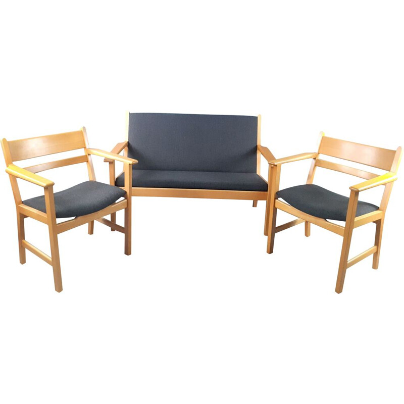 Vintage living room set by Wegner for Getama, Denmark 1960s