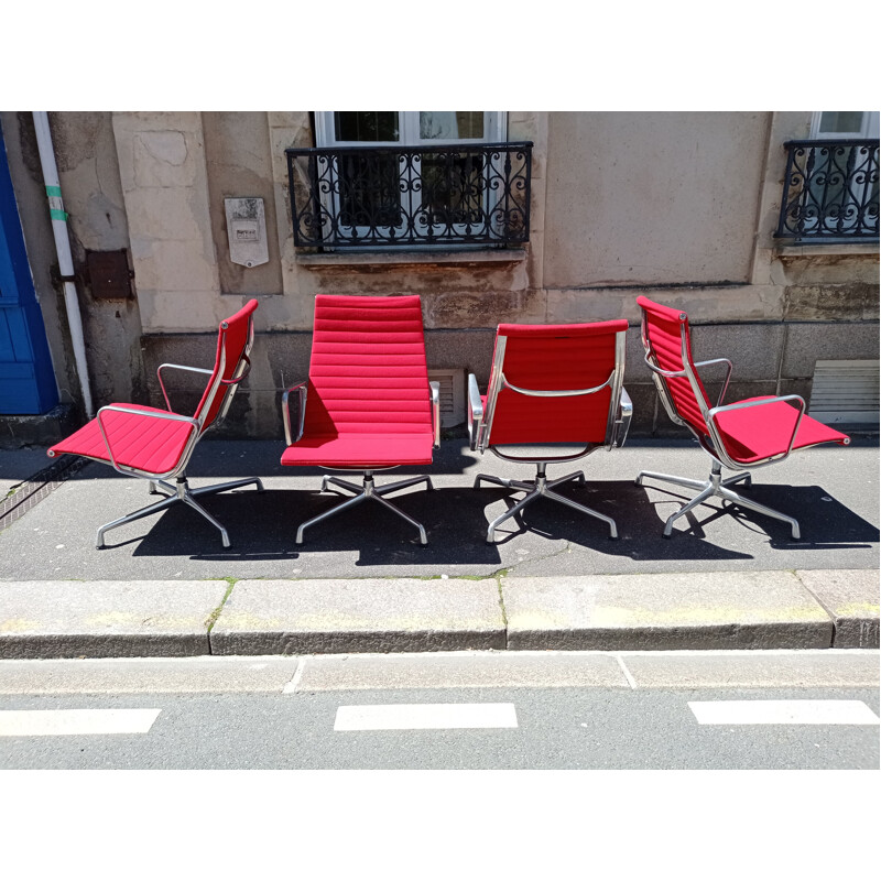 Set of 4 vintage armchairs EA116 by Charles Eames for Vitra, 1990s