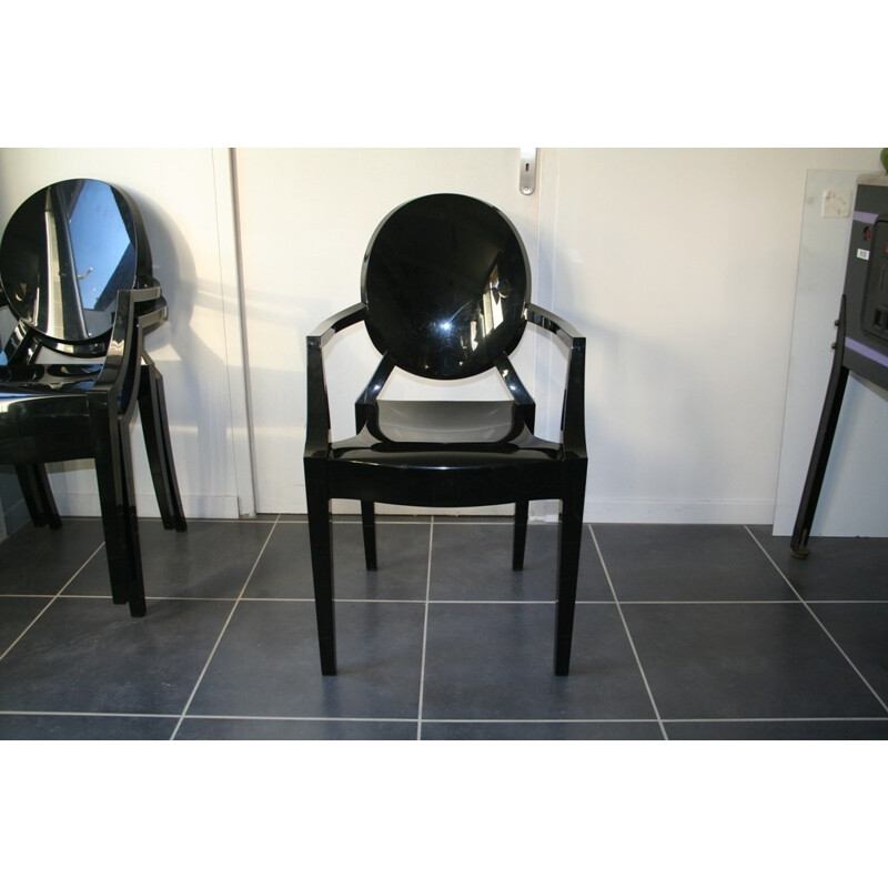 Black Kartell "Louis Ghost" armchair, Philippe STARCK - 2000