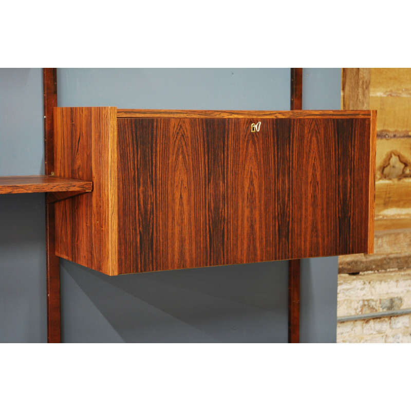 Mid century PS rosewood modular wall system by Peter Sorensen, Denmark 1960s