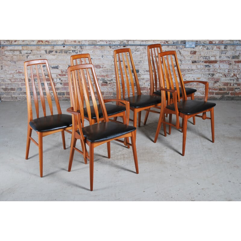 Set of 6 mid century teak dining chairs by Niels Koefoed for Koefoeds Hornslet, 1960s