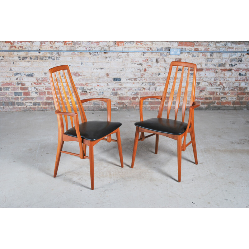 Set of 6 mid century teak dining chairs by Niels Koefoed for Koefoeds Hornslet, 1960s