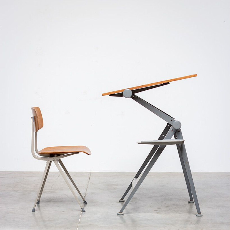 Set di scrivania e sedia vintage modello "Reply" di Wim Rietveld e Friso Kramer Result, 1960
