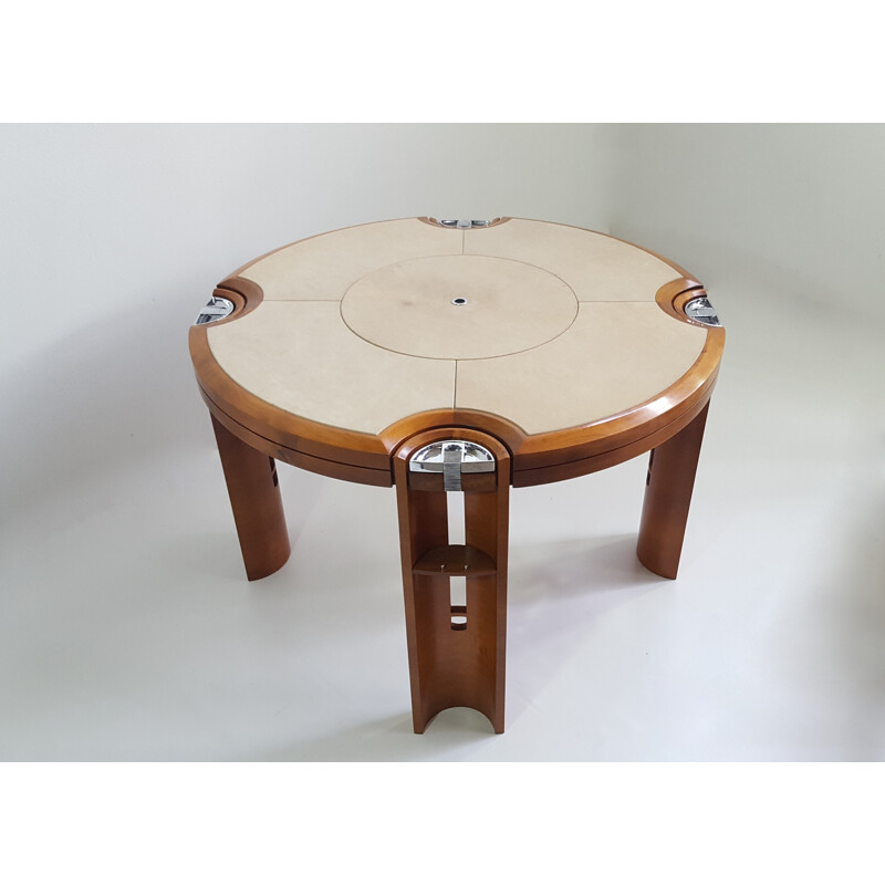 "Jocker" poker table in walnut, Jaime TRESSERRA - 2000s