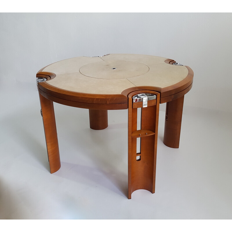 "Jocker" poker table in walnut, Jaime TRESSERRA - 2000s