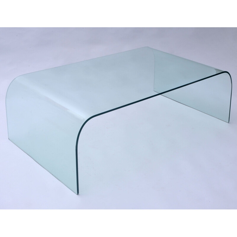 Mid century coffee table by Angelo Cortesi for Fiam, Italy 1980s